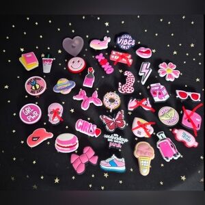 Pink Theme Croc Charms 5 For $10 Or 10/ $20